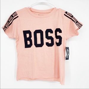 Boss crop top on fire size small coral color